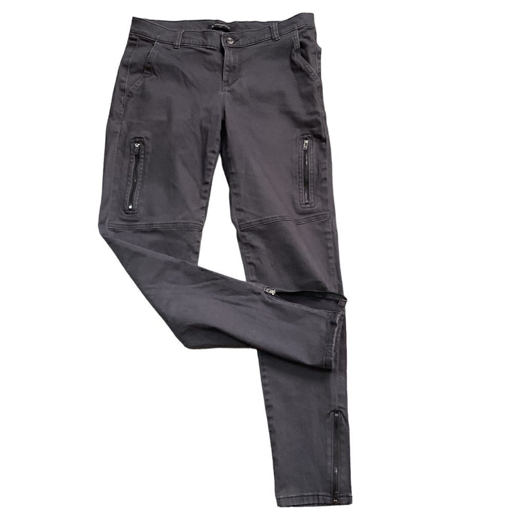 Banana Republic High Waist Zip-Ankle Skinny Utility Pants Sz 8‎ Gray #84R